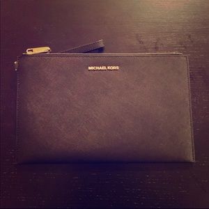Michael Kors large Bedford leather clutch